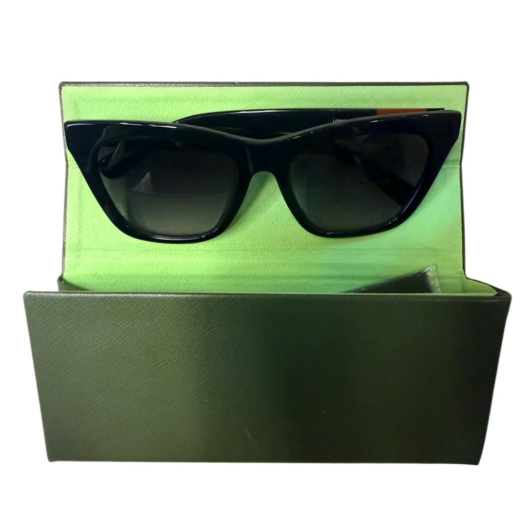 NWT LONGCHAMP Cat Eye Sunglasses LO715S 001 5418 140 - Picture 7 of 13